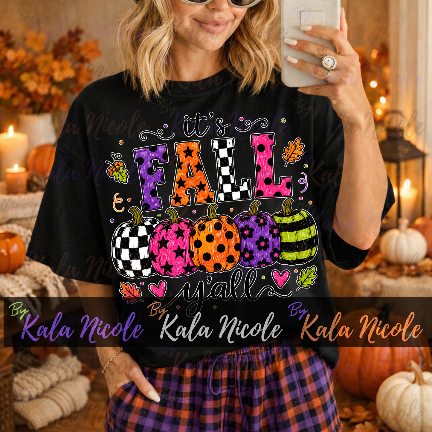 It's Fall Y'all PNG Bundle | Trendy Fall PNG | Cute Pumpkin Clipart (Digital Download)