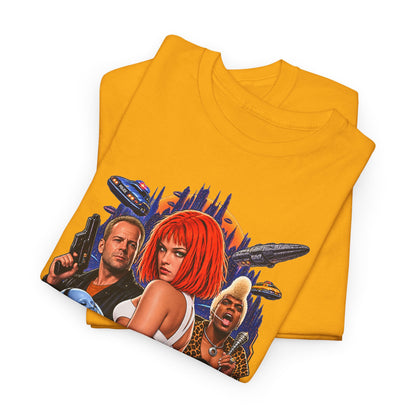 Retro Sci-Fi Character Collage Graphic Tee