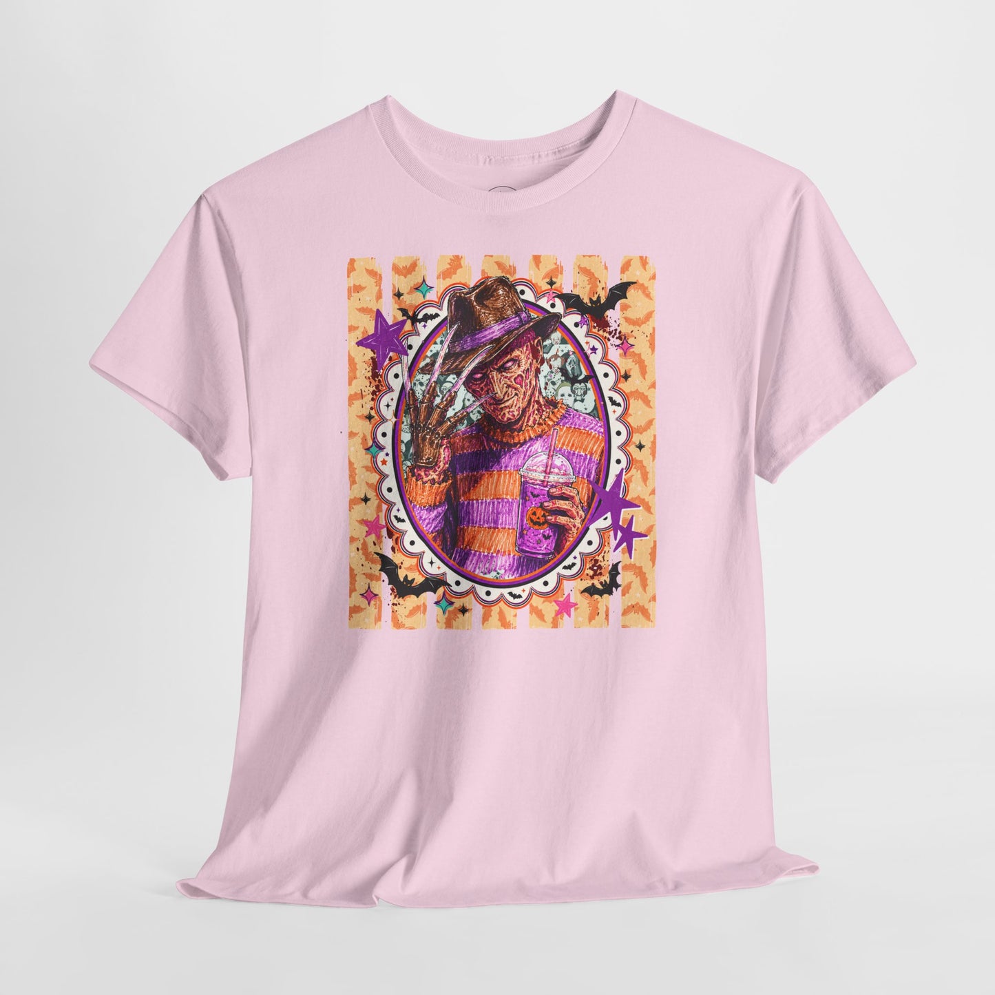 Freddy Krueger Portrait Tee — Colorful Spooky Horror Shirt