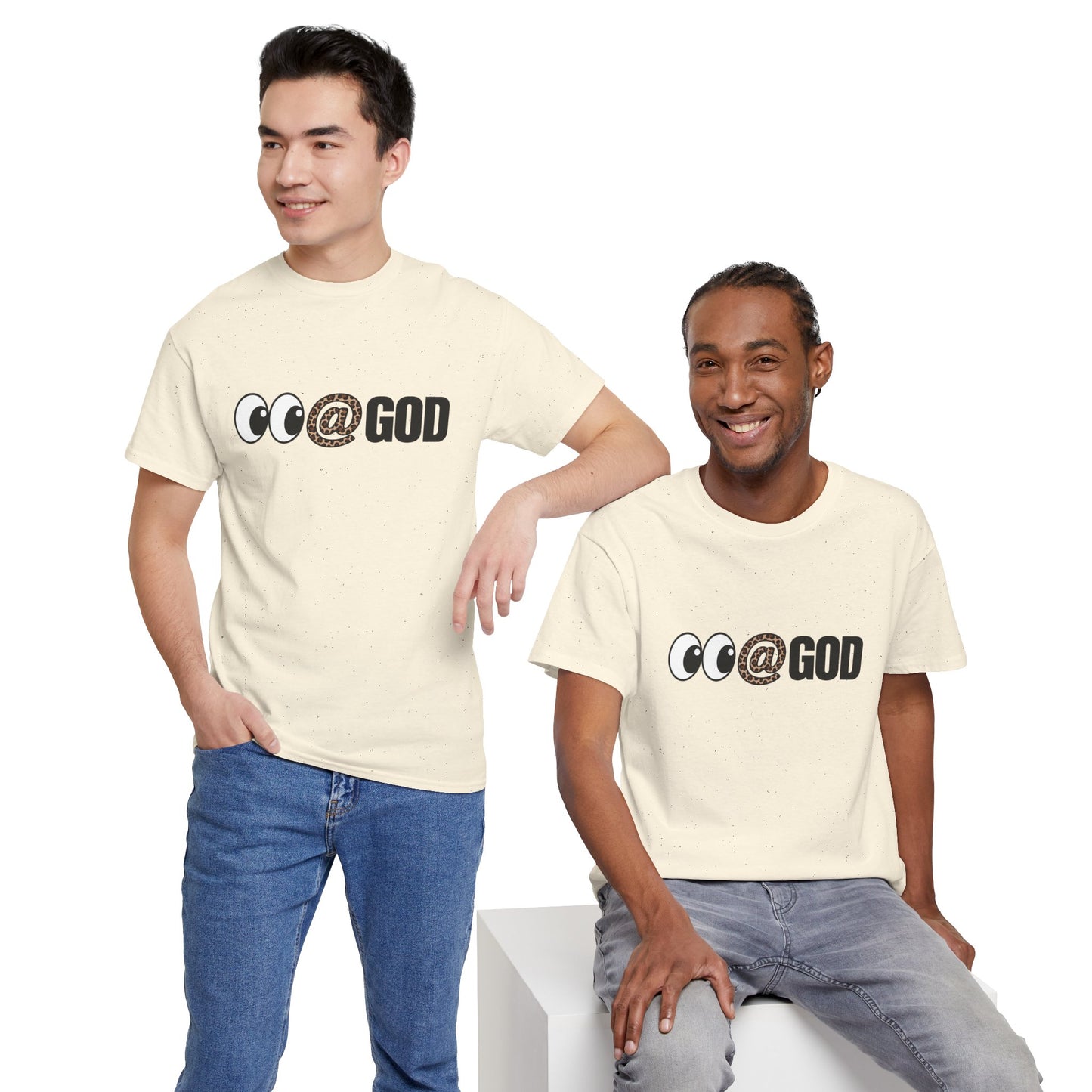 Look At God Leopard Print Graphic Tee