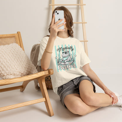 Mentally Floating Retro Capybara Graphic Tee