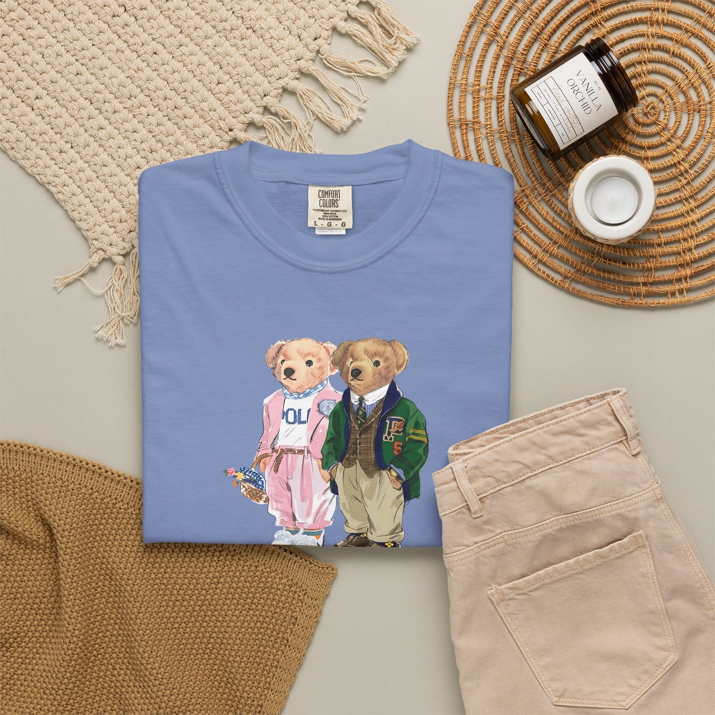 Personalized Couples T-Shirt — Custom Teddy Bear Graphic Tee | Gift for Him & Her