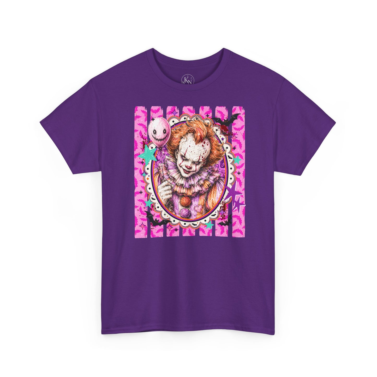 Pennywise Portrait Tee — Colorful Spooky Horror Shirt