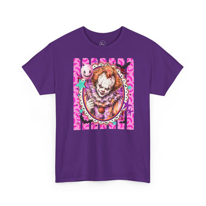 Pennywise Portrait Tee — Colorful Spooky Horror Shirt