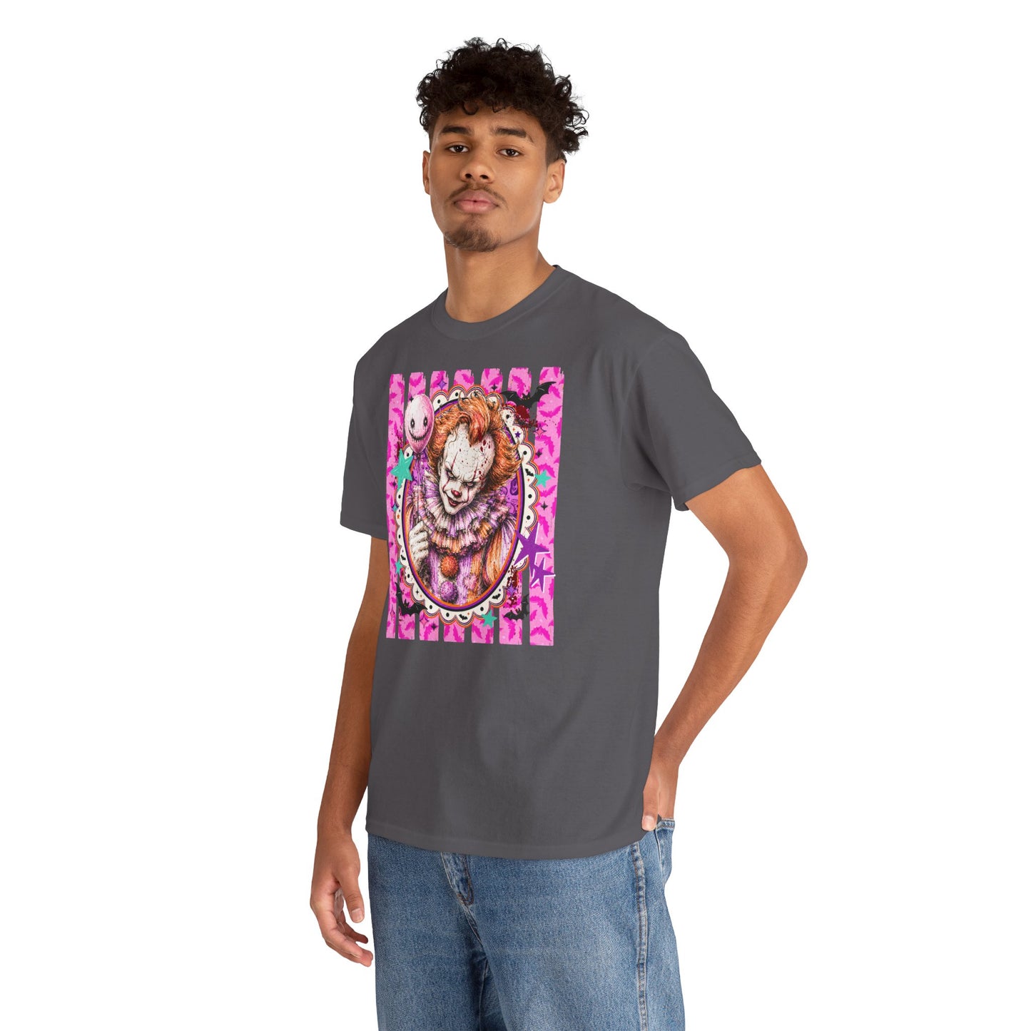 Pennywise Portrait Tee — Colorful Spooky Horror Shirt