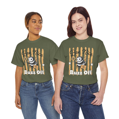 Bee Nice or Buzz Off Retro Bee Graphic Tee