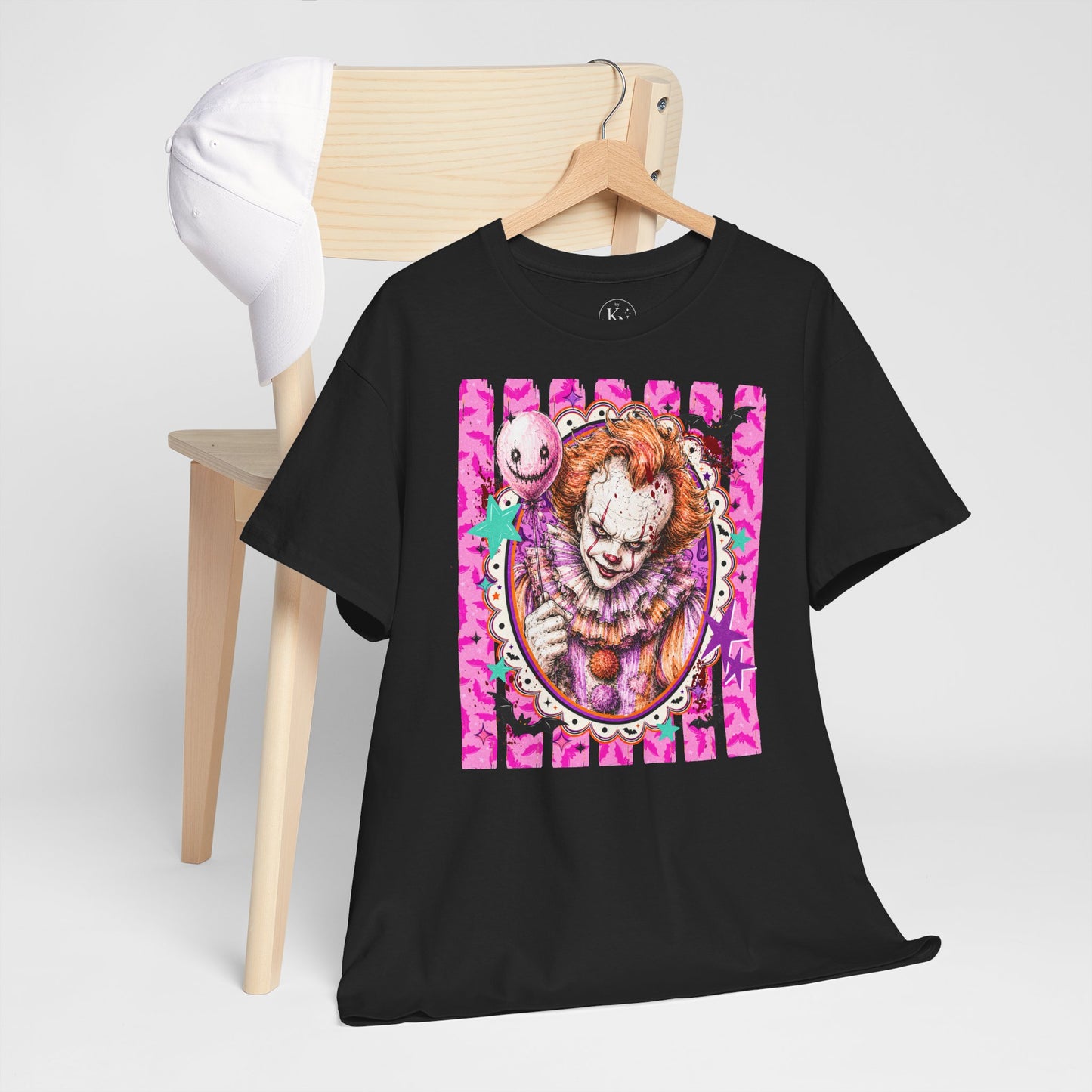 Pennywise Portrait Tee — Colorful Spooky Horror Shirt
