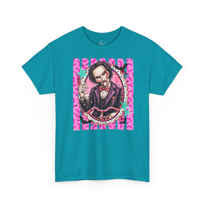 Saw Portrait Tee — Colorful Spooky Horror Shirt