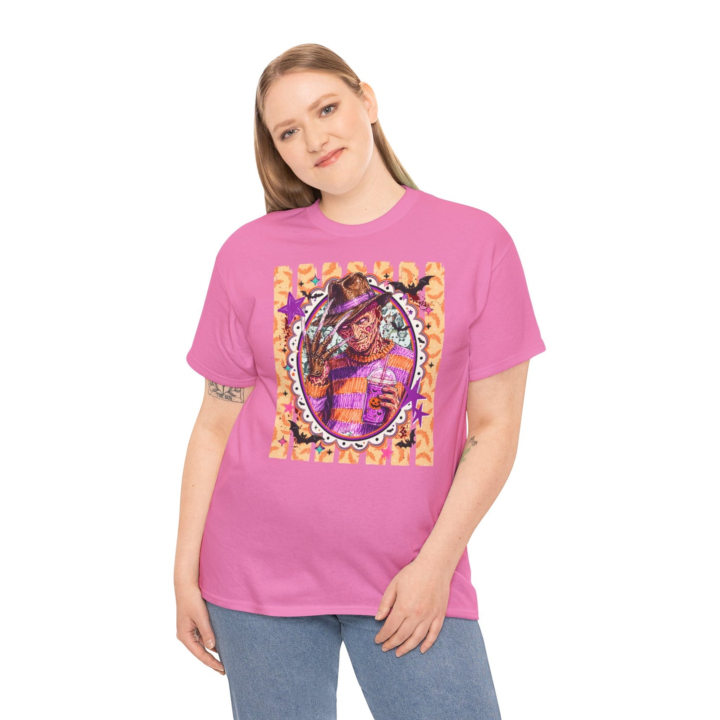 Freddy Krueger Portrait Tee — Colorful Spooky Horror Shirt