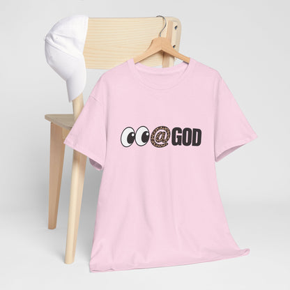 Look At God Leopard Print Graphic Tee
