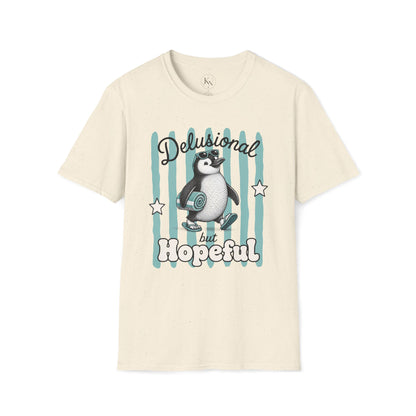 'Delusional but Hopeful' Penguin Graphic Tee