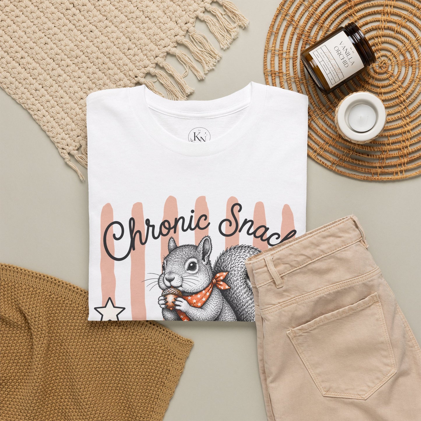 Chronic Snack Collector Retro Squirrel Graphic Tee
