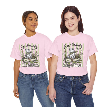 Emotionally Amphibious Retro Frog Graphic Tee