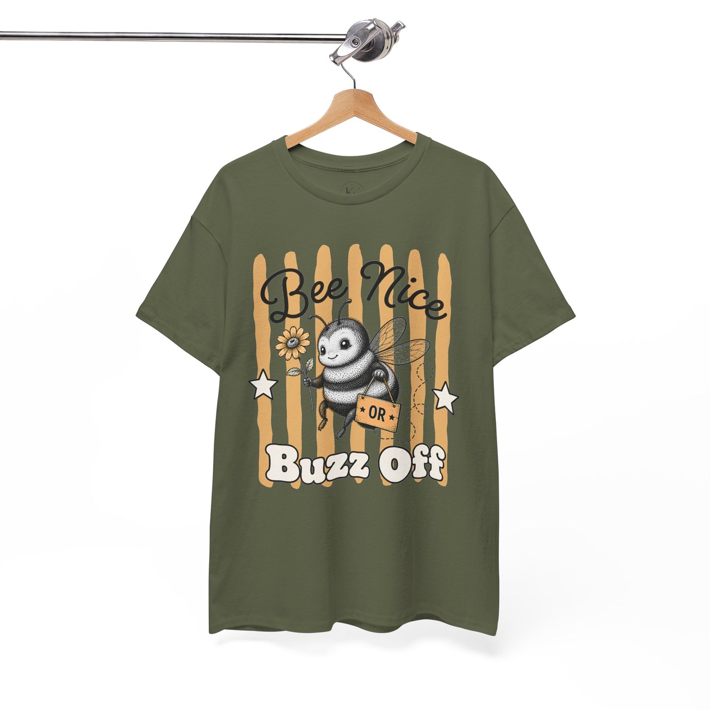 Bee Nice or Buzz Off Retro Bee Graphic Tee