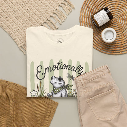 Emotionally Amphibious Retro Frog Graphic Tee
