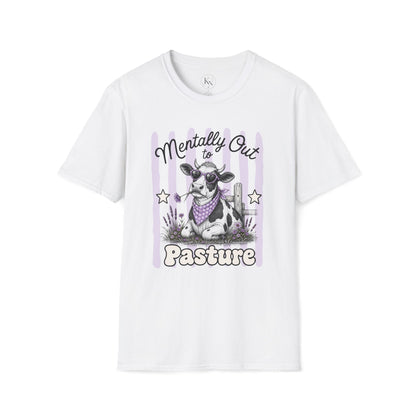 'Mentally Out to Pasture' Cow Graphic Tee