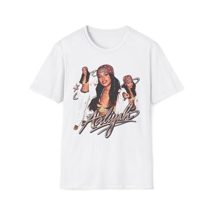 Aaliyah Tribute T-Shirt — Vintage 90s R&B Bandana Graphic Tee