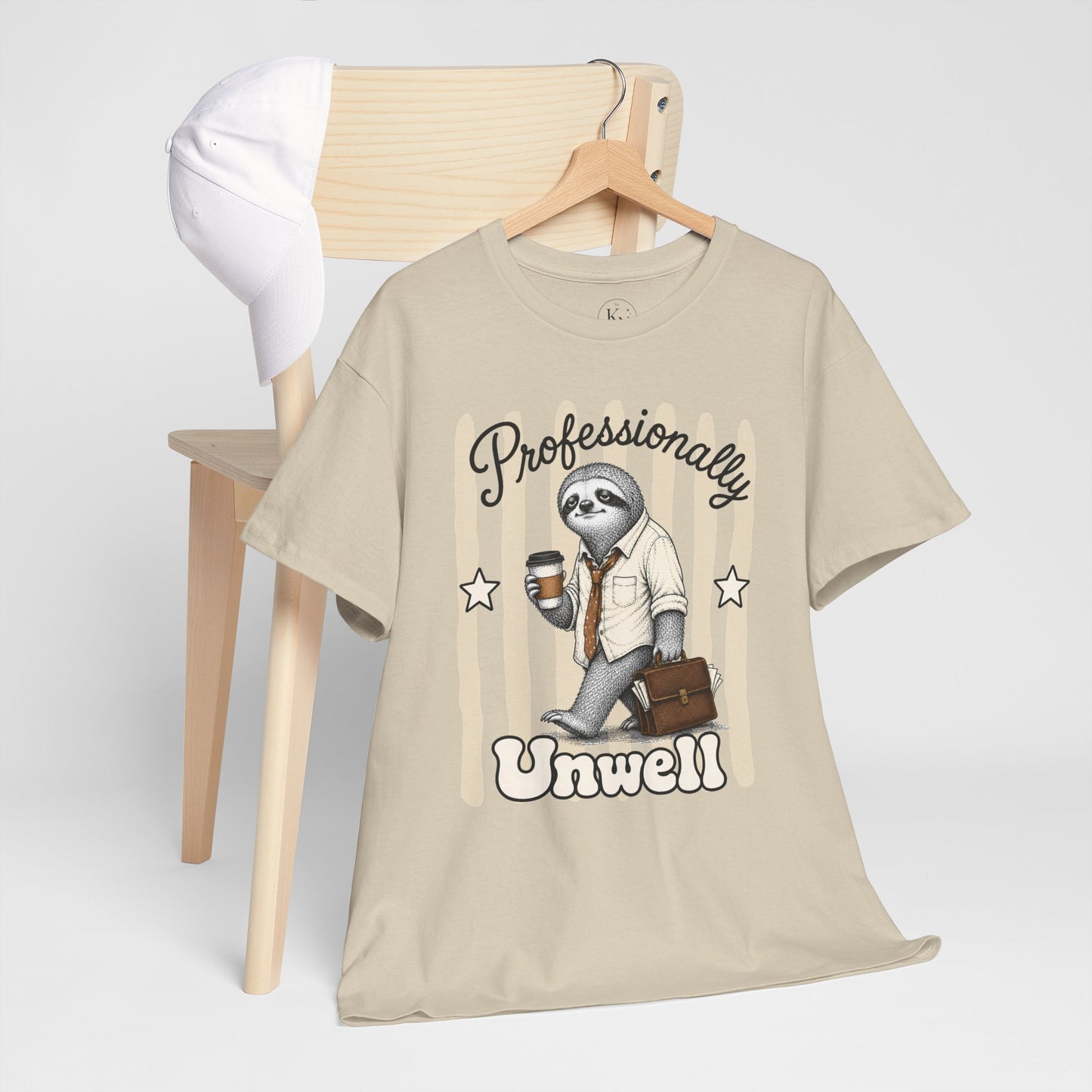 Professionally Unwell Retro Sloth Graphic Tee
