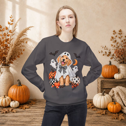 Golden Retriever Ghost Costume Sweatshirt