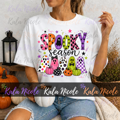Spooky Season PNG Bundle | Trendy Halloween PNG | Fall PNG | Cute Ghost Clipart (Digital Download)