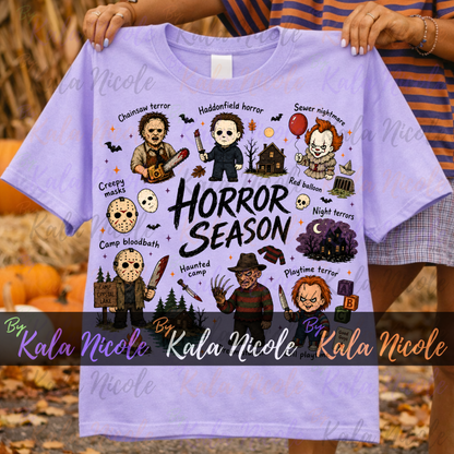 Horror Season Doodle PNG Bundle | Trendy Halloween PNG | Horror Movie Clipart (Digital Download)