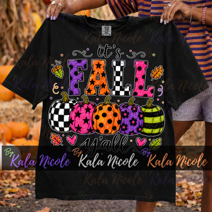 It's Fall Y'all PNG Bundle | Trendy Fall PNG | Cute Pumpkin Clipart (Digital Download)