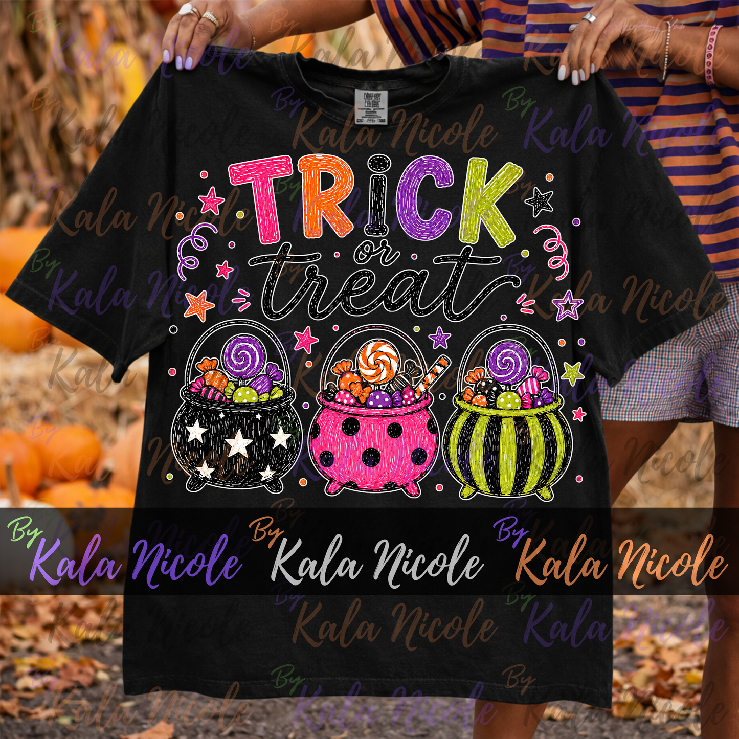 Trick Or Treat Doodle PNG Bundle | Trendy Fall PNG | Halloween Clipart (Digital Download)
