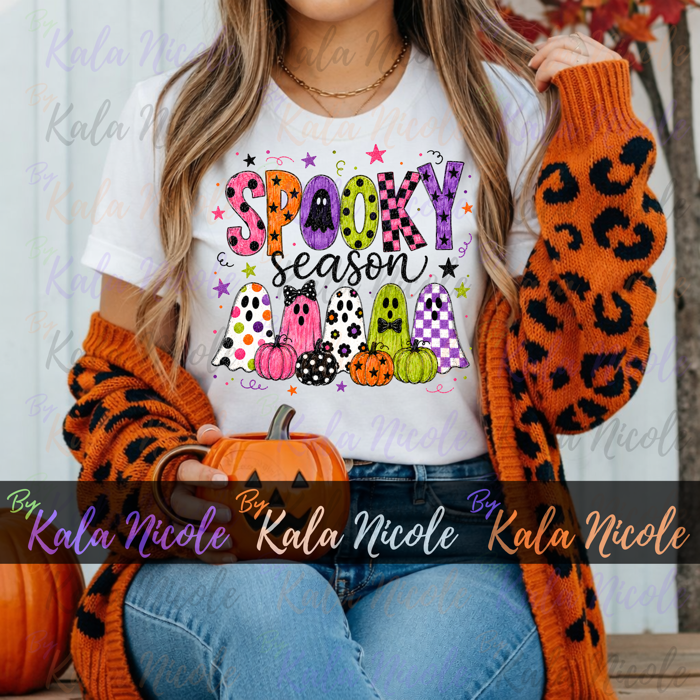 Spooky Season PNG Bundle | Trendy Halloween PNG | Fall PNG | Cute Ghost Clipart (Digital Download)