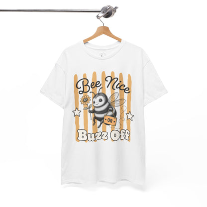Bee Nice or Buzz Off Retro Bee Graphic Tee
