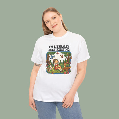 I'm Literally Just Existing Tee — Vintage Nature Graphic T-Shirt