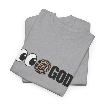 Look At God Leopard Print Graphic Tee