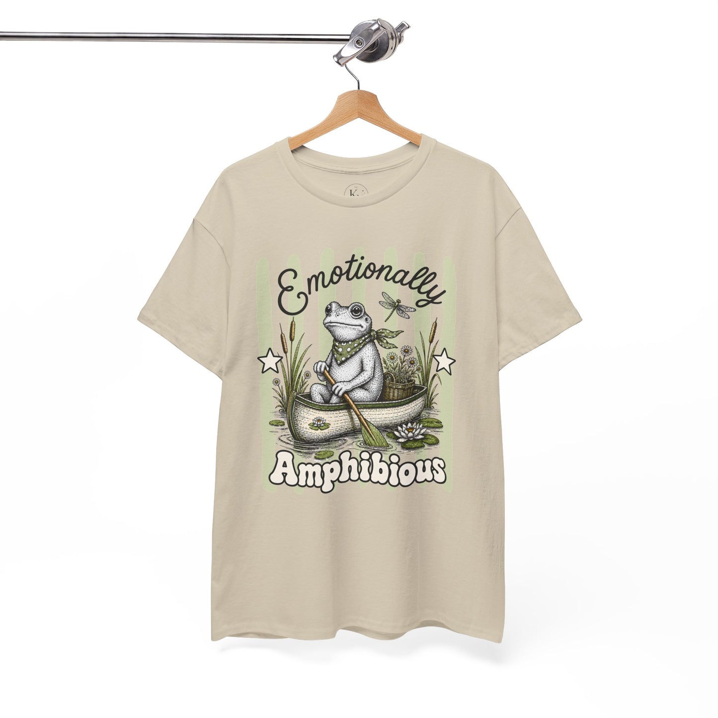 Emotionally Amphibious Retro Frog Graphic Tee