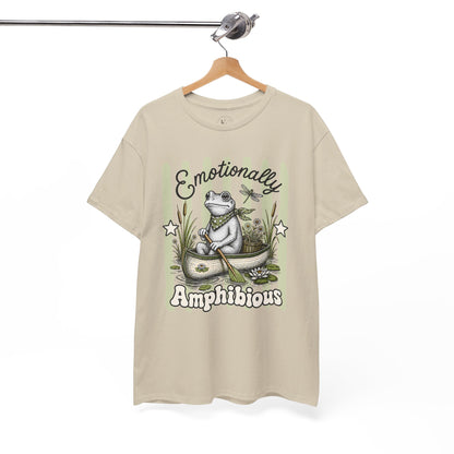 Emotionally Amphibious Retro Frog Graphic Tee