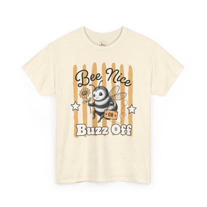 Bee Nice or Buzz Off Retro Bee Graphic Tee