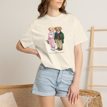 Personalized Couples T-Shirt — Custom Teddy Bear Graphic Tee | Gift for Him & Her