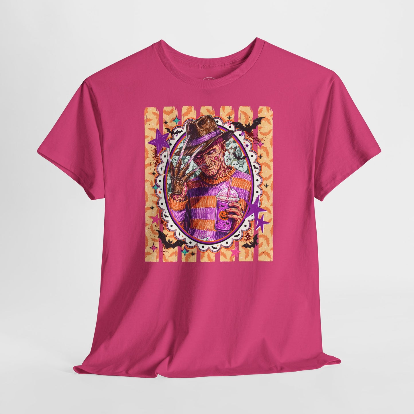 Freddy Krueger Portrait Tee — Colorful Spooky Horror Shirt