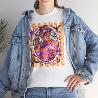 Freddy Krueger Portrait Tee — Colorful Spooky Horror Shirt