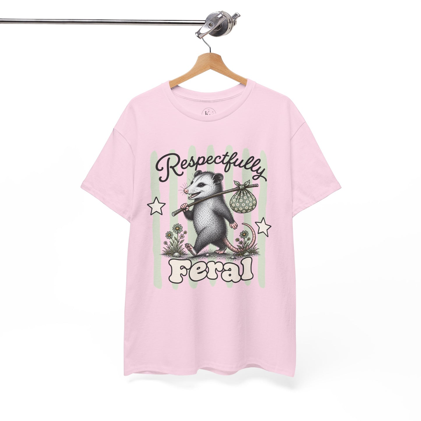 Respectfully Feral Retro Possum Graphic Tee