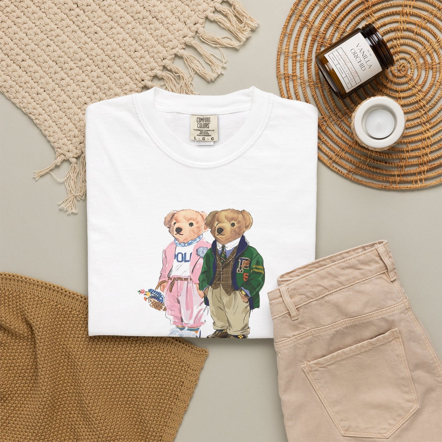 Personalized Couples T-Shirt — Custom Teddy Bear Graphic Tee | Gift for Him & Her