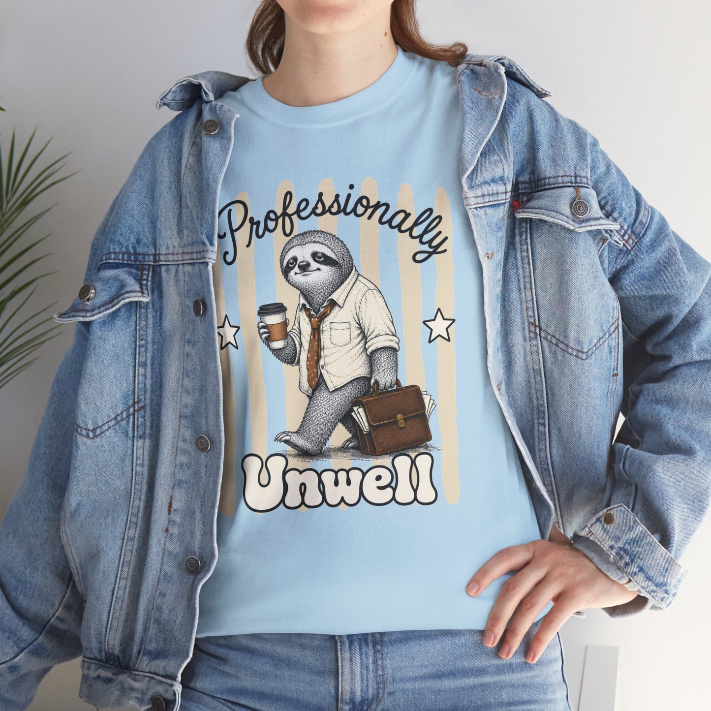 Professionally Unwell Retro Sloth Graphic Tee