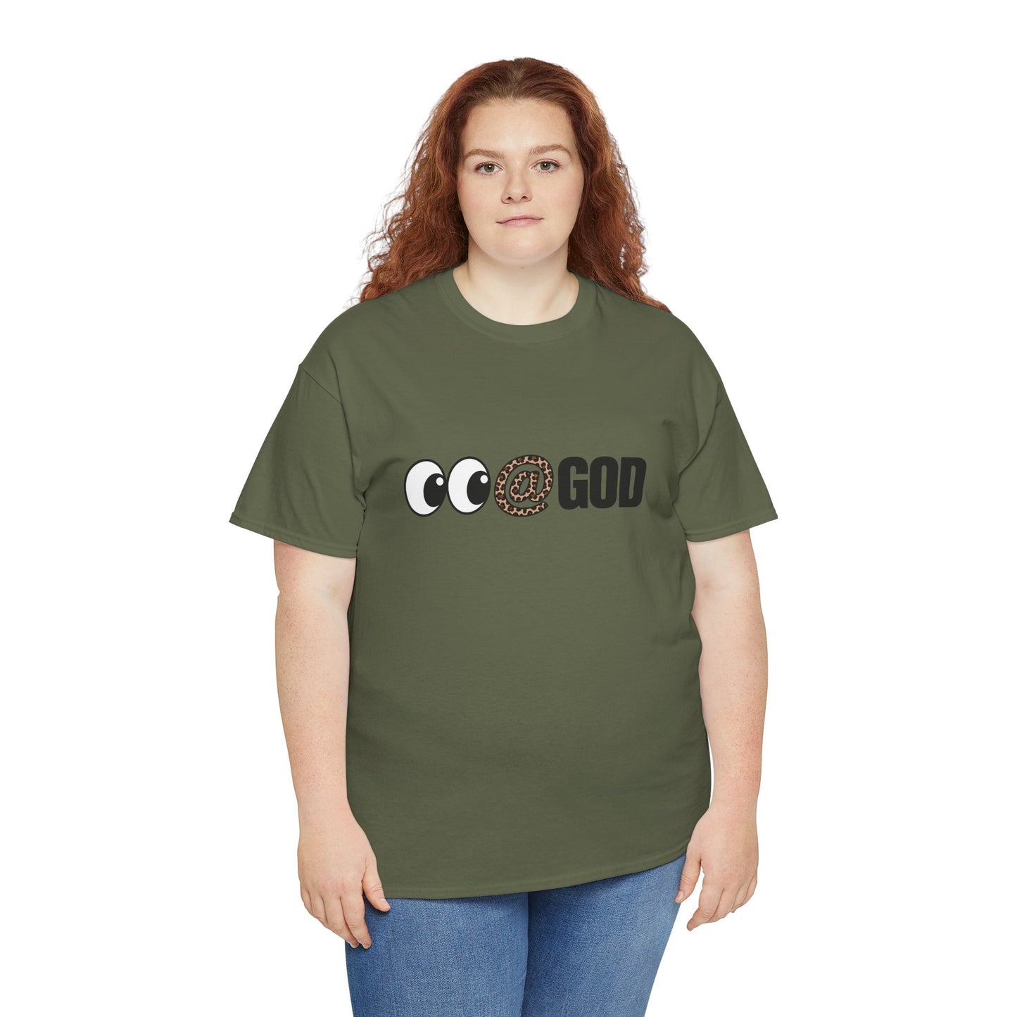 Look At God Leopard Print Graphic Tee