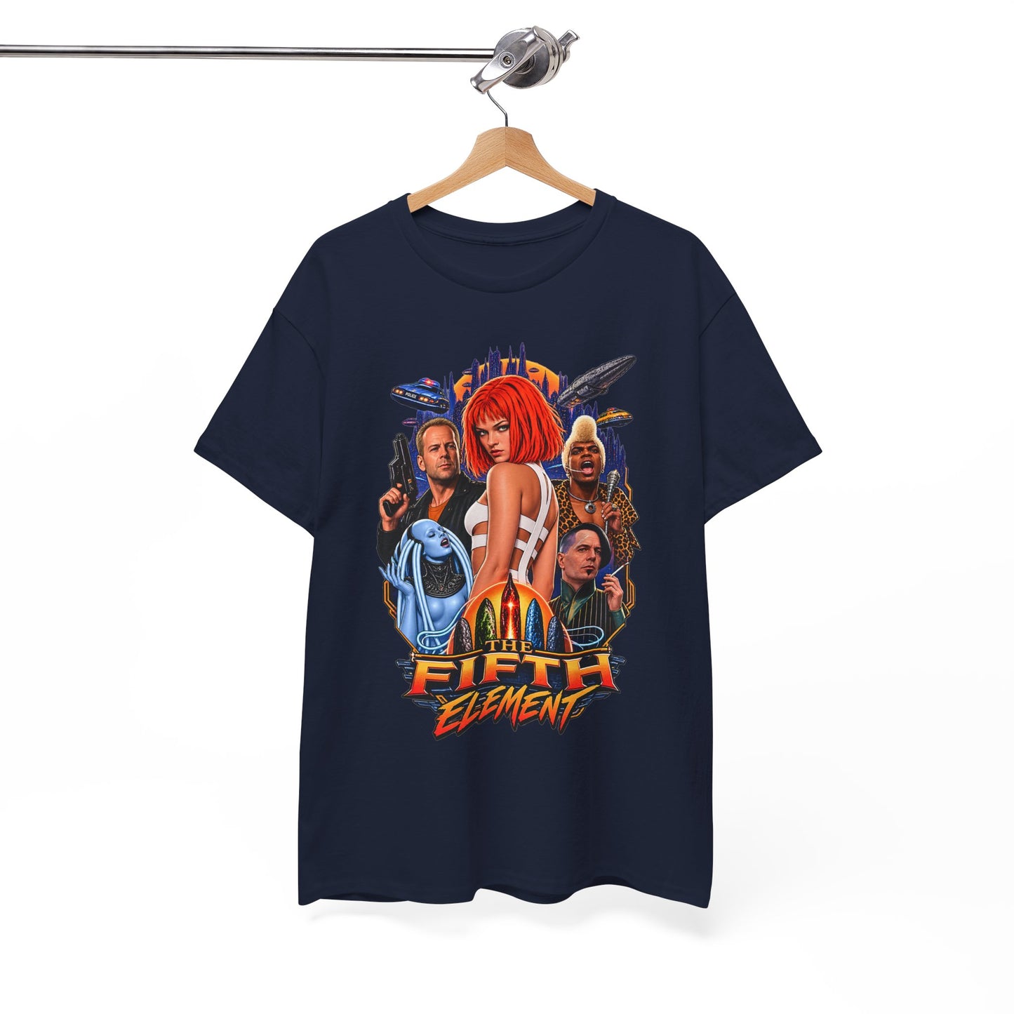 Retro Sci-Fi Character Collage Graphic Tee