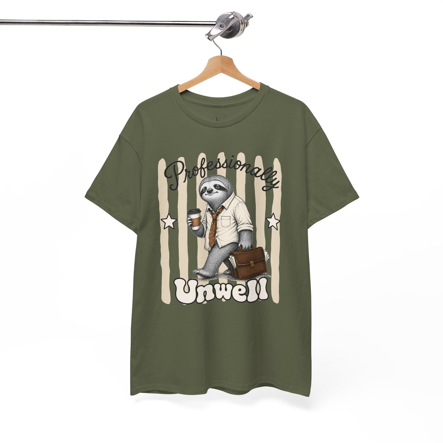 Professionally Unwell Retro Sloth Graphic Tee