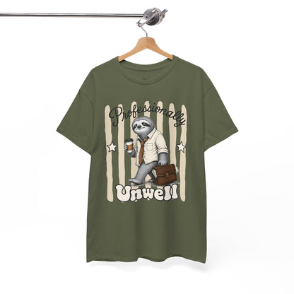 Professionally Unwell Retro Sloth Graphic Tee