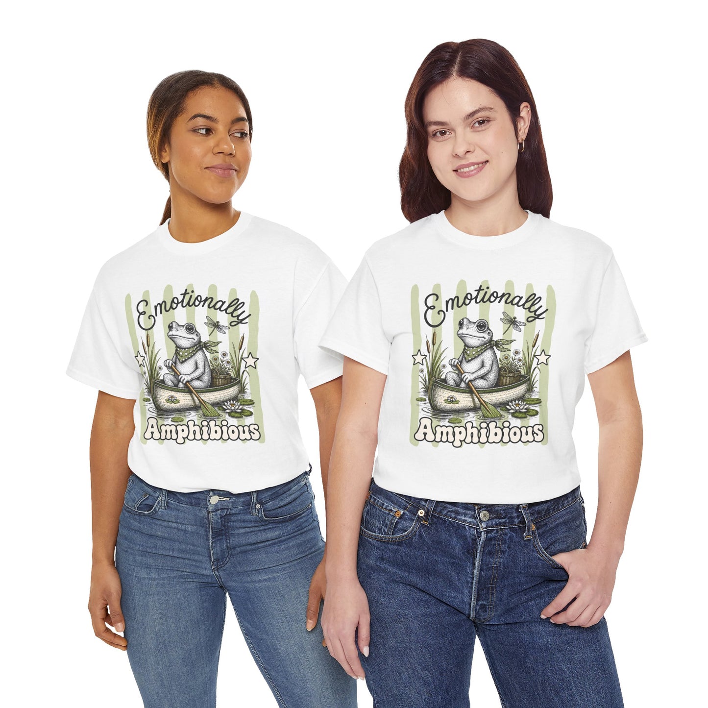 Emotionally Amphibious Retro Frog Graphic Tee