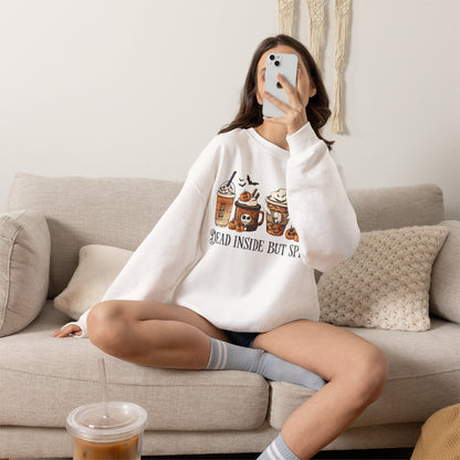Dead Inside But Spiced Pumpkin Spice Latte Crewneck