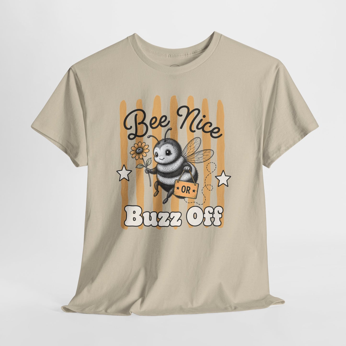 Bee Nice or Buzz Off Retro Bee Graphic Tee