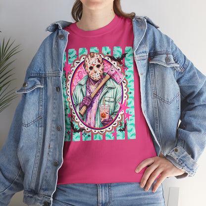 Jason Portrait Tee — Colorful Spooky Horror Shirt
