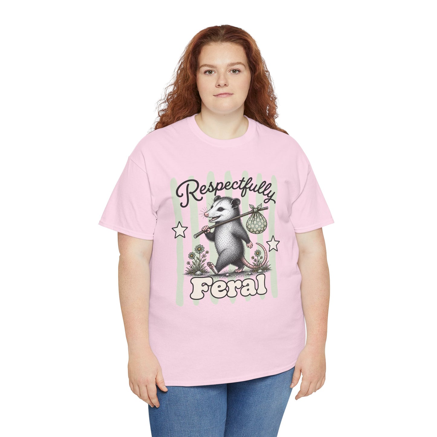 Respectfully Feral Retro Possum Graphic Tee