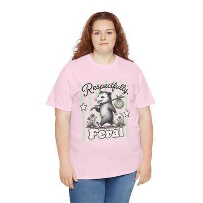 Respectfully Feral Retro Possum Graphic Tee